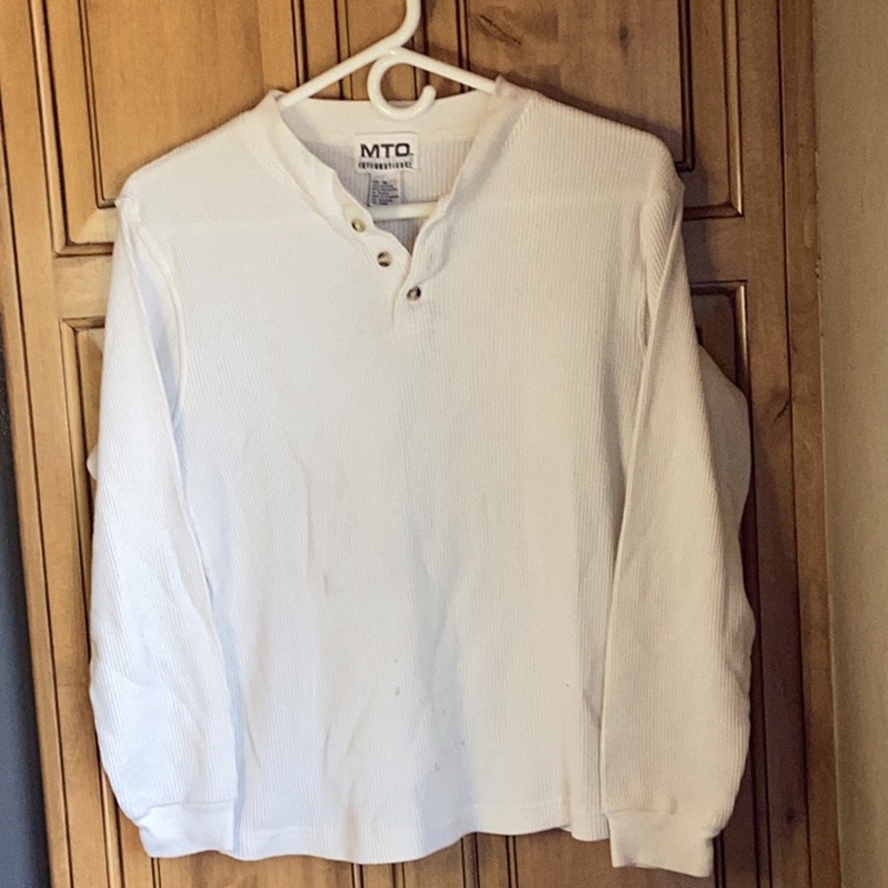 FINAL SALE PRICE Cream Men’s Casual Thermal Shirt M